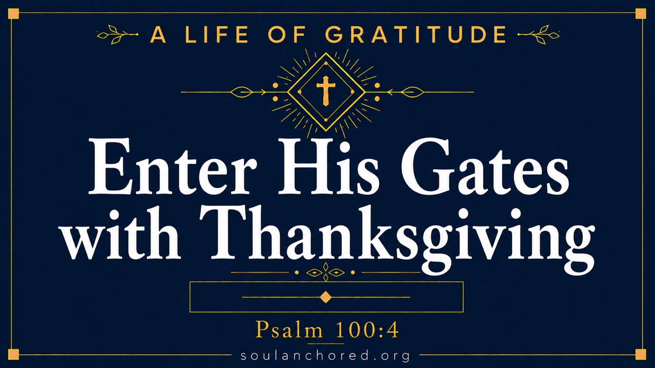Day 106 devotional - Enter His Gates with Thanksgiving - A Life of Gratitude - Soul Anchored
