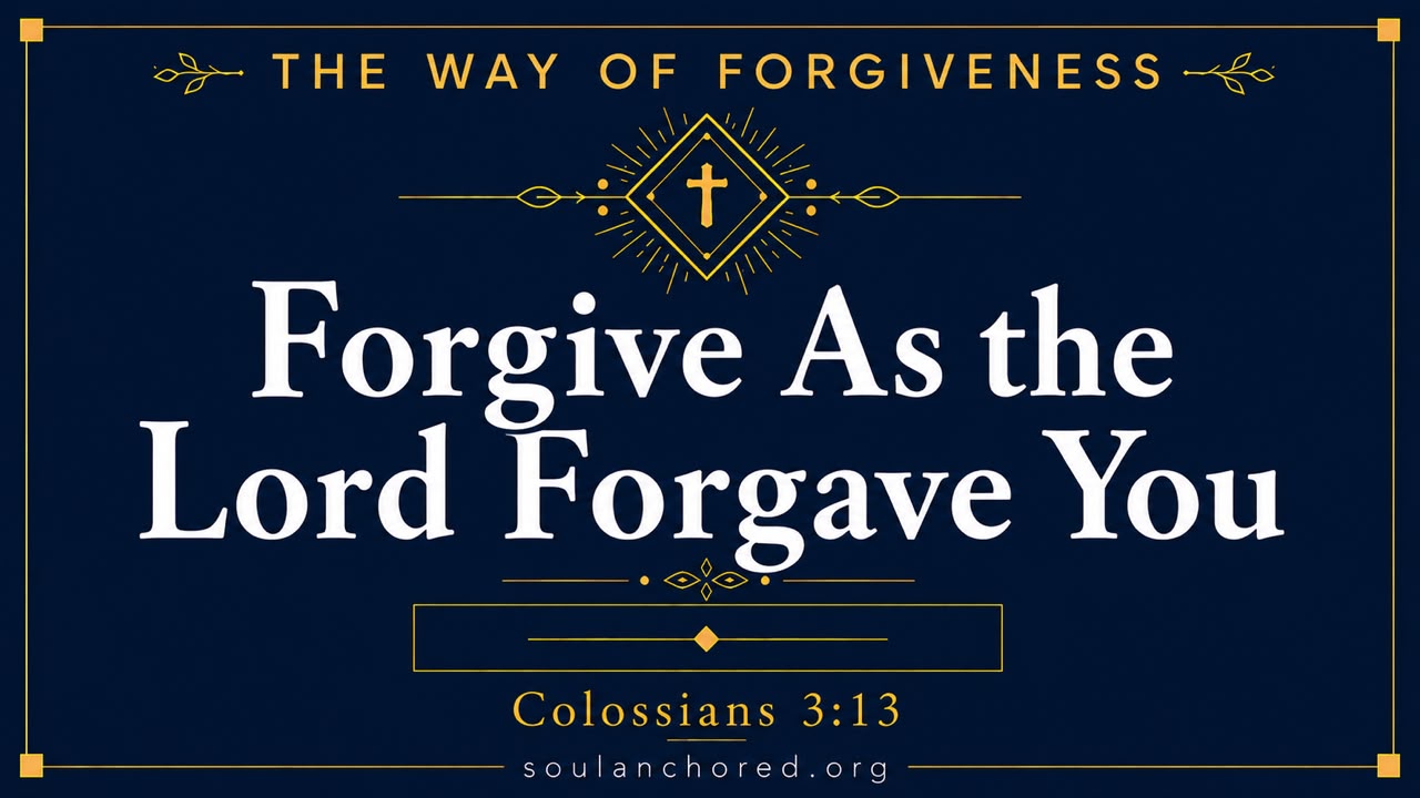 Day 101 devotional - Forgive As the Lord Forgave You - The Way of Forgiveness - Soul Anchored