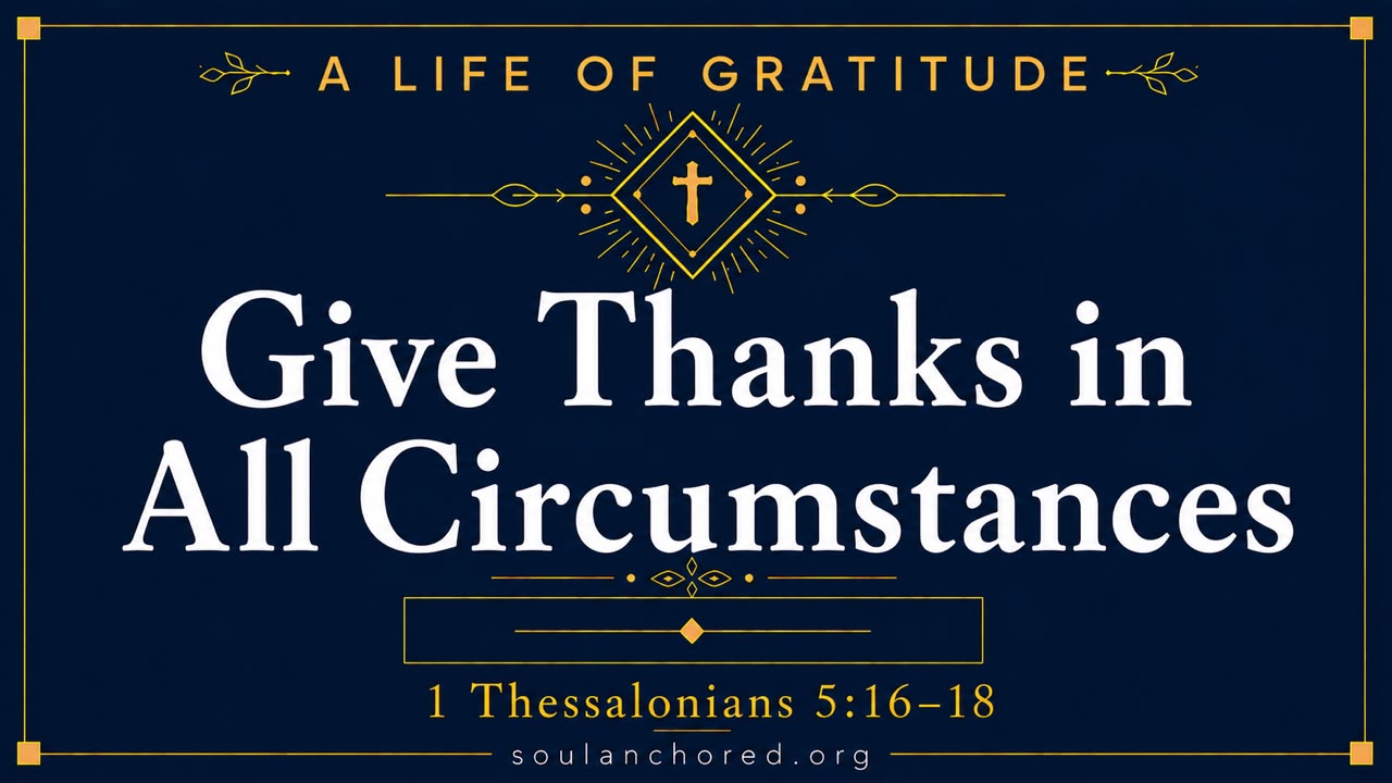 Day 107 devotional - Give Thanks in All Circumstances - A Life of Gratitude - Soul Anchored