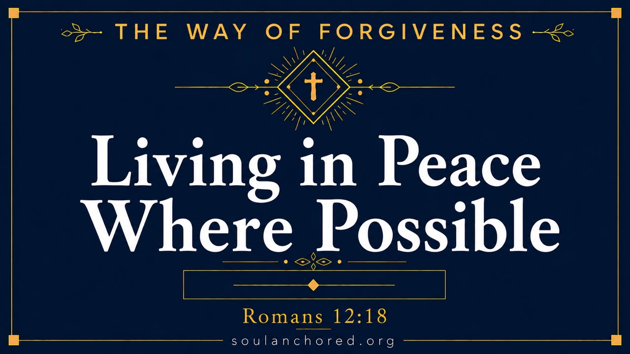 Day 104 devotional - Living in Peace Where Possible - The Way of Forgiveness - Soul Anchored