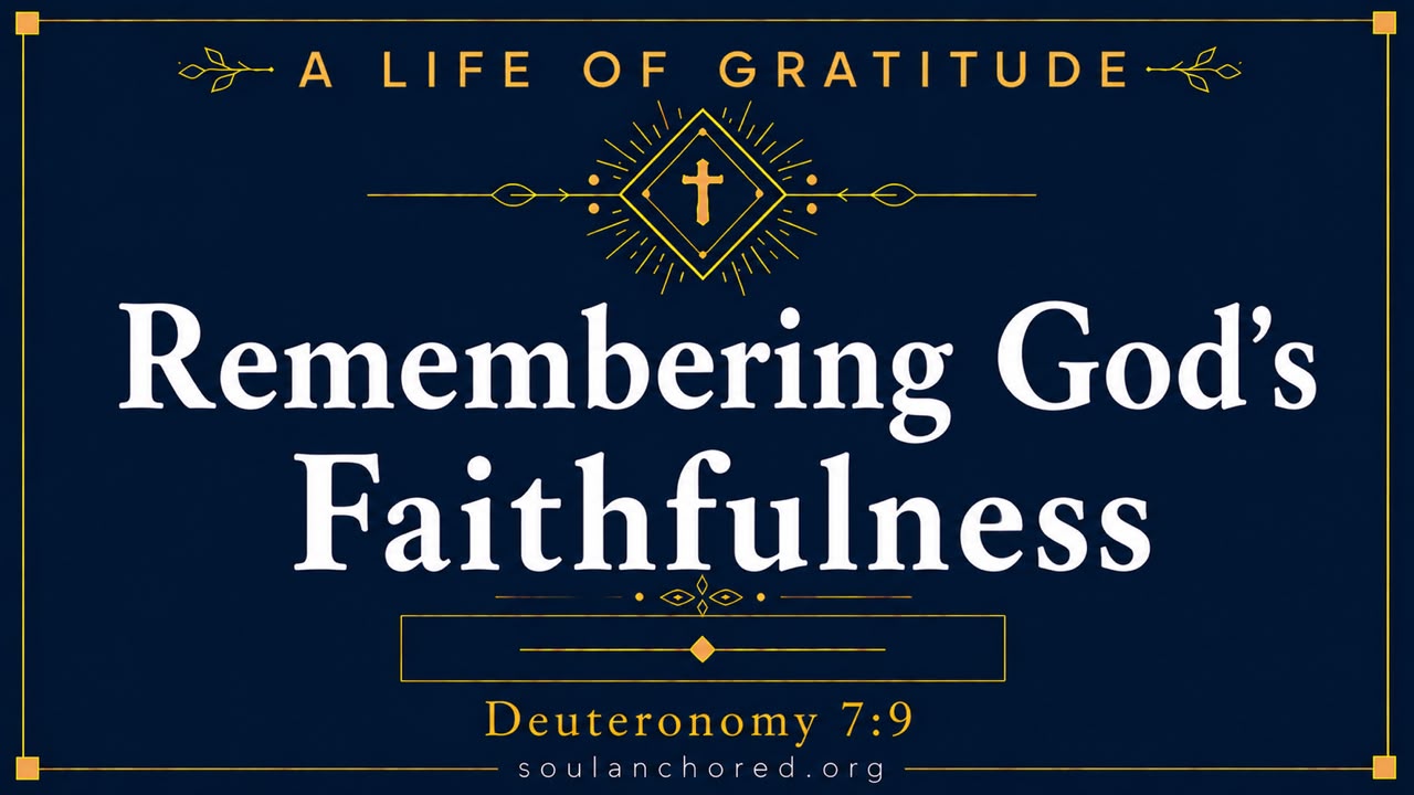 Day 109 devotional - Remembering God's Faithfulness - A Life of Gratitude - Soul Anchored